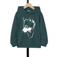 thumbnail image 1 of Cool Wolf Print Boys Casual Pullover Long Sleeve Hoodies, Boys Sweatshirt For Fall Winter, Kids Hoodie Tops Outdoor, 1 of 7
