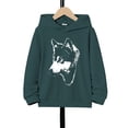 thumbnail image 1 of Cool Wolf Print Boys Casual Pullover Long Sleeve Hoodies, Boys Sweatshirt For Fall Winter, Kids Hoodie Tops Outdoor, 1 of 8