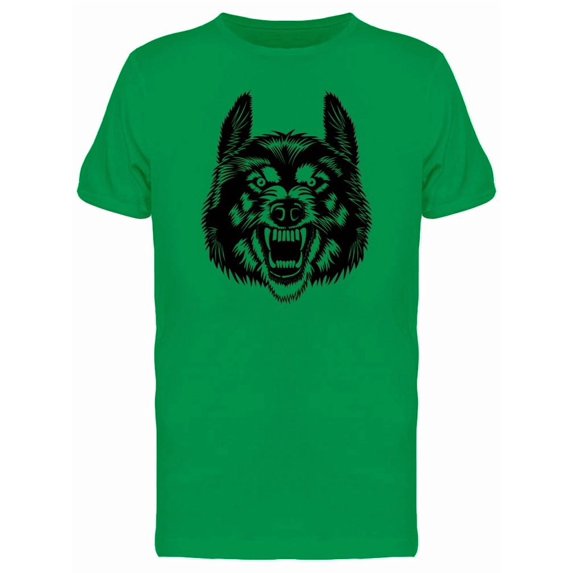 Cool Wolf Roaring Face Tee Men's -Image by Shutterstock