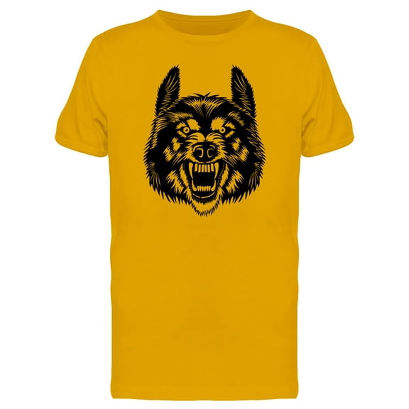 Cool Wolf Roaring Face Tee Men's -Image by Shutterstock