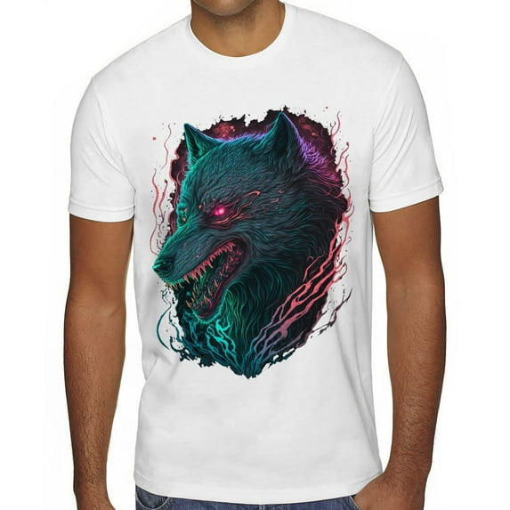 Cool Wolf Sueded T-Shirt - Beautiful T-Shirt - Graphic Sueded Tee