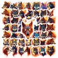 thumbnail image 1 of Cool Wolf Theme Stickers, Waterproof Wolf Theme Sticker for Water Bottle Laptop Phone Cases Planner Skateboard Luggage Helmet Party Favor Decor, Ideal for Adults Teens Teacher Rewards, 1 of 1