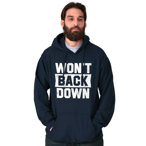 Cool Won't Back Down Gym Workout Unisex Plus Fleece Graphic Hoodie Brisco Brands 5X