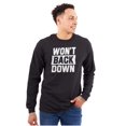 thumbnail image 1 of Cool Won't Back Down Gym Workout Plus Size Long Sleeve Graphic Tee Shirt Brisco Brands 2X, 1 of 5
