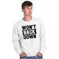 thumbnail image 1 of Cool Won't Back Down Gym Workout Unisex Plus Fleece Graphic Sweatshirt Brisco Brands 2X, 1 of 5