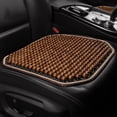 thumbnail image 1 of Cool Wood Bead Car Seat Cushion Breathable Summer Support Comfort, 1 of 5