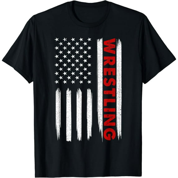 Cool Wrestling USA Design For Men Women Wrestling T-Shirt