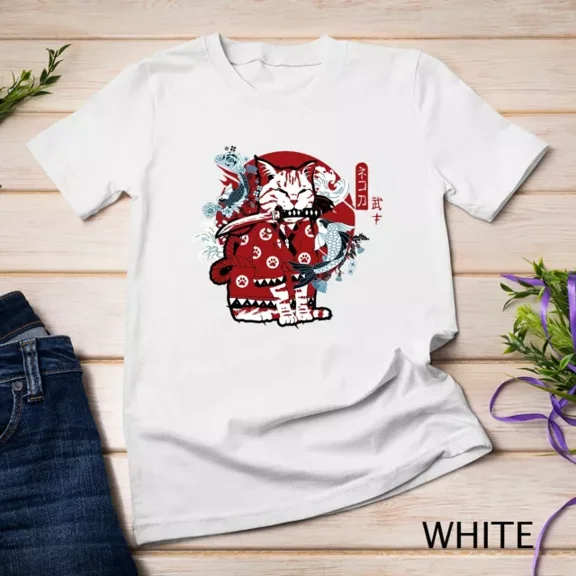 Cool Yakuza Cat Japanese Samurai Cat Ninja Cat Japan Neko Tee Unisex T-Shirt Unisex S-5Xl Hot Trending Shirt, Vintage Birthday Gift