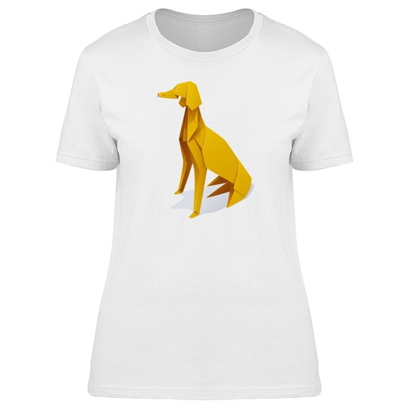 Cool Yellow Origami Dog Tee Women's -Image by Shutterstock
