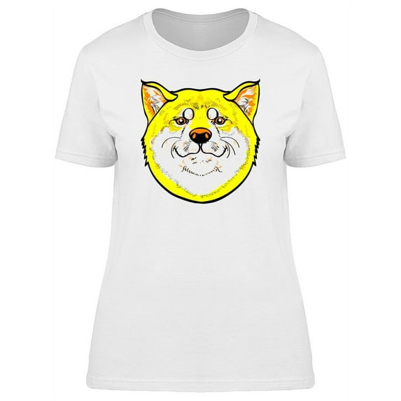 Cool Yellow Shiba Inu Dog T-Shirt Women -Image by Shutterstock, Female x-Large