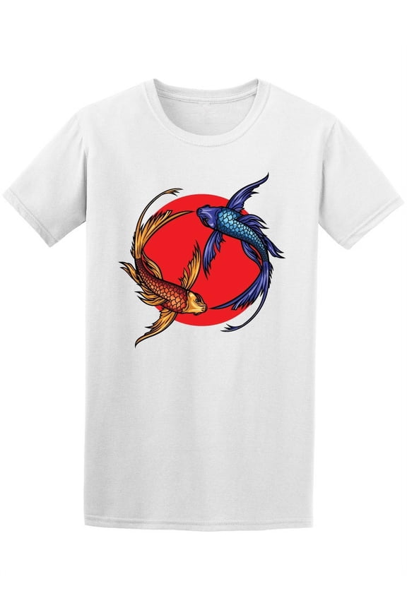 Cool Yin Yang Japanese Koi Fish T-Shirt Men -Image by Shutterstock, Male x-Large