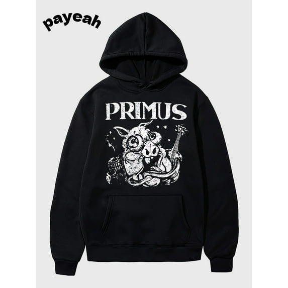 Cool black graphic rock band hoodie