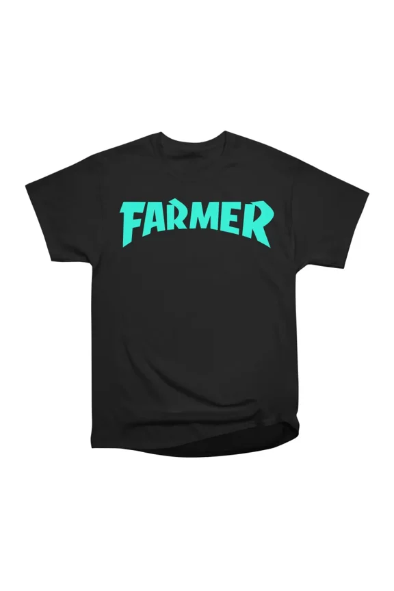 Cool farmer logo light Blue T-Shirt Tee Gift For Him Merch For Her Apparel For Friend