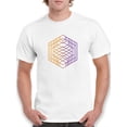 thumbnail image 1 of Cool hexagon pattern  Men White T-Shirt, Male Large, 1 of 4
