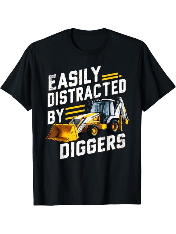 Cool idea For Digger Backhoe Loader Lovers Men Women Kids T-Shirt men and women can wear, black, white, gifts