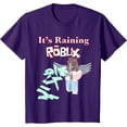 thumbnail image 1 of Cool it’s raining ROBUX girl gamers design for gaming girls Roblox Youth T-Shirt, Purple Color, Size XL, 1 of 2
