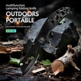 thumbnail image 1 of Cool multifunctional folding pocket knife, easy to carry with clip, split blade D2 tactical camping folding knife, suitable for Men's outdoor activities, hiking, survival, EDC tool gifts, 1 of 8