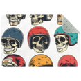 Cool skulls on White Small Area Rug, Indoor Non Slip Absorbent Carpet