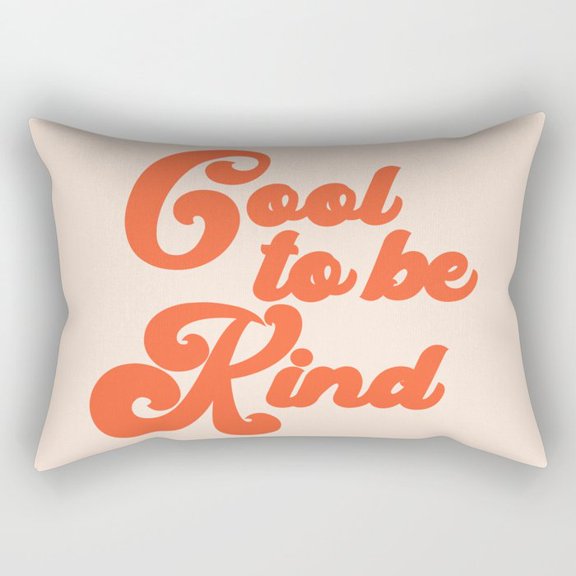Cool to Be Kind Script Lumbar Pillow Cover, 30 x 20 in, Double-Sided Print, Cover Only