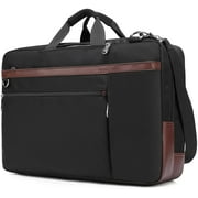 Convertible Backpack Shoulder Bag, Multi-Functional Laptop Case for Business, Travel and Leisure, Fits 17.3 Inch Laptop, Men/Women (Black)