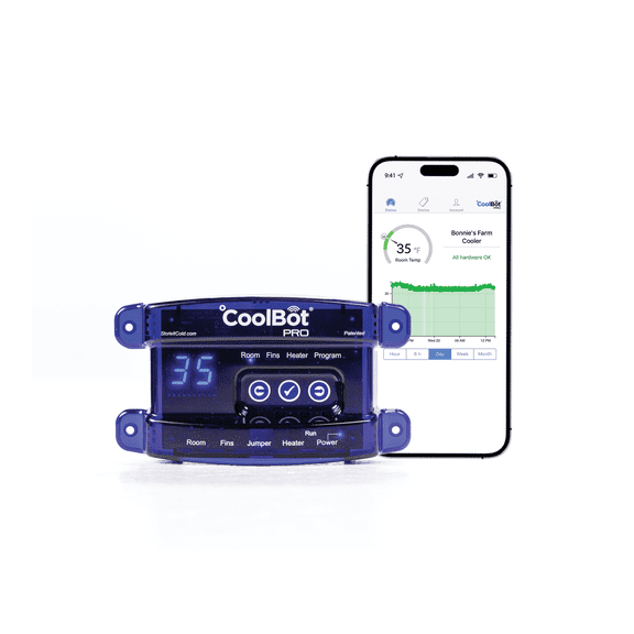 CoolBot Pro Wi-Fi Walk-In Cooler Controller 34F Refrigeration with Standard Air Conditioner