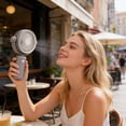 thumbnail image 1 of CoolBreeze Handheld Fan Portable Mini Fan USB Rechargeable with 3 Speeds Adjustable Angle 5.7 Inch Small Personal Fan for Travel & Personal Gray, Pink, Green, Blue, 1 of 6