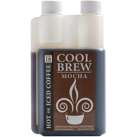 CoolBrew Mocha Hot or Iced Coffee, 16.9 fl oz. Cold Brewed Coffee.