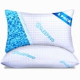 CoolDream Memory Foam Pillow Set Queen Size 2 Pack, Adjustable