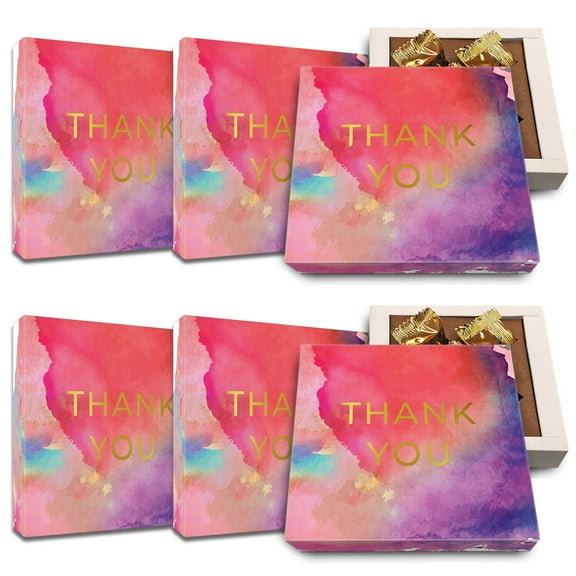 CoolGiftBox Presents for employees | Special Thank You for coworkers bulk | Individually Wrapped Candy Gift Box Discounted corporate Presents | Thank you gifts with Chocolate Truffles | Pack of 6