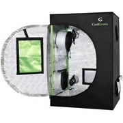 CoolGrows Grow Tent, 24"x24"x36" Mylar Grow Room with Obeservation Window and Floor Tray for Indoor Plant Growing