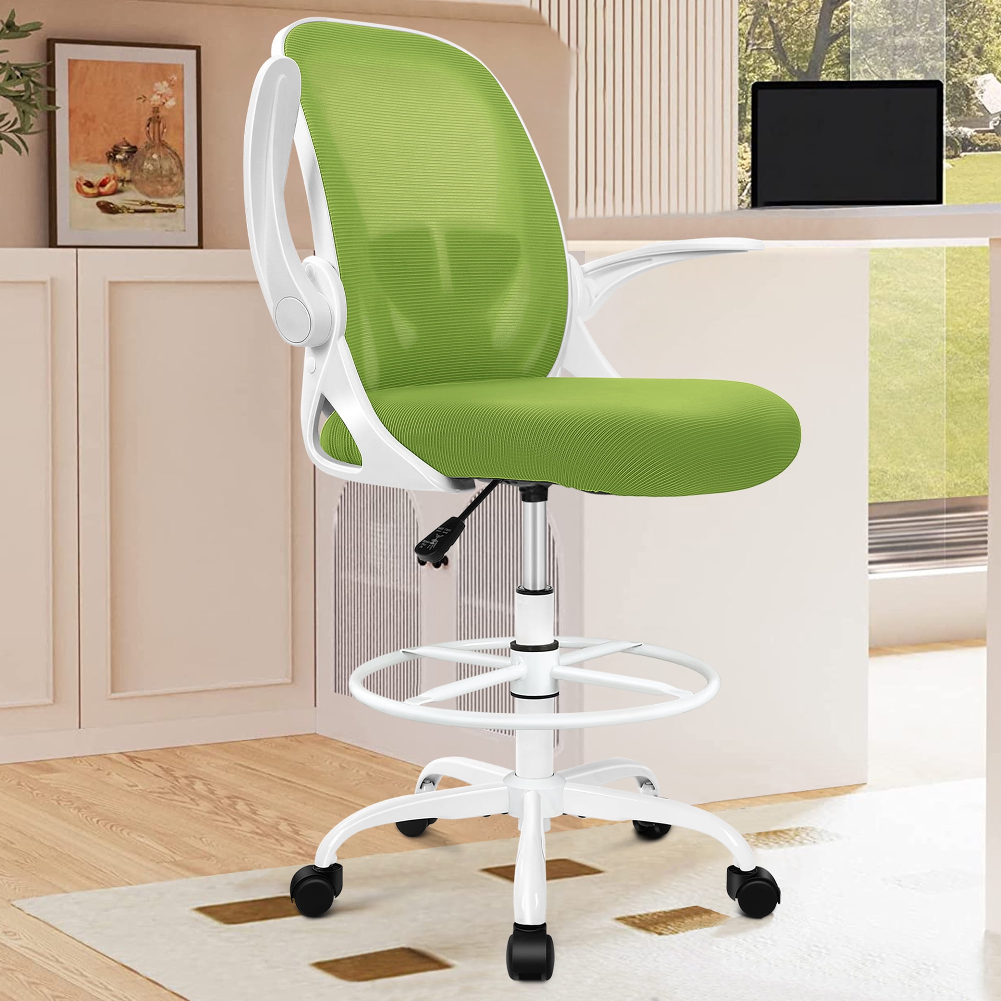 CoolHut Ergonomic Drafting Chair, High Desk Office Chair with ...