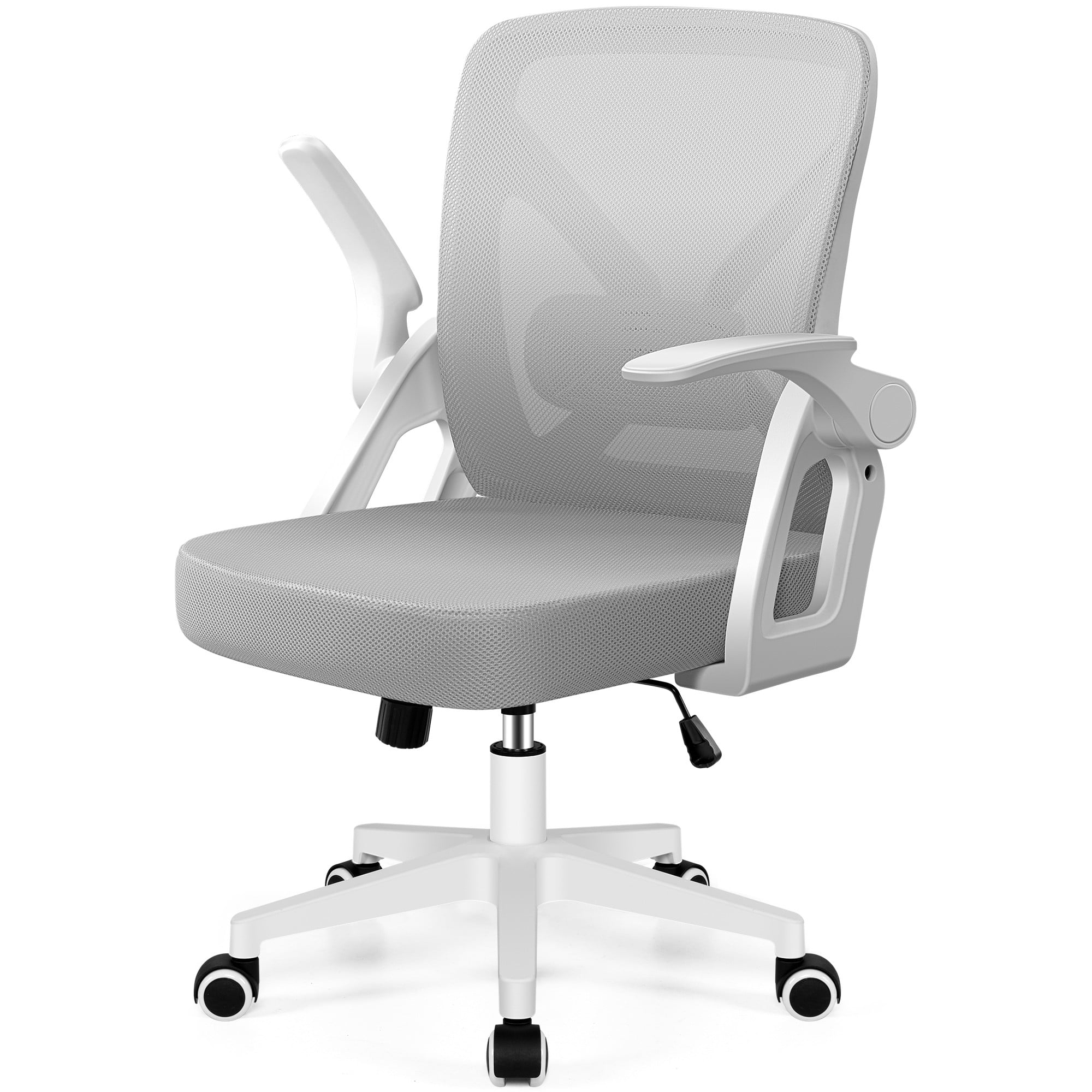 COOLHUT Office Chair, 300LBS Ergonomic Desk Chair with Adjustable Lumbar Support, Mesh Computer Chair, Executive Chairs for Home Office Comfortable Lumbar Support 8-Year Warranty, White