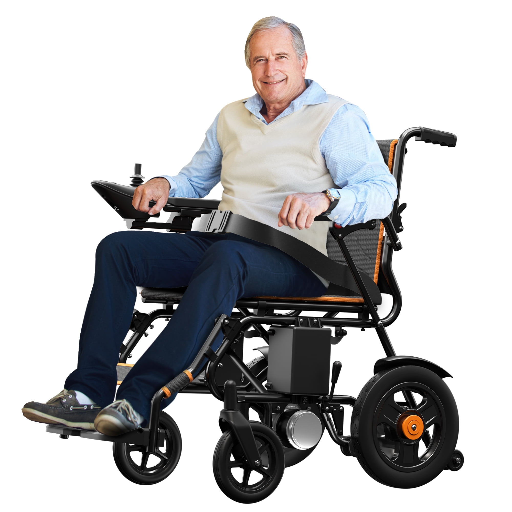 CoolHut Foldable Electric Wheelchair, All Terrain 