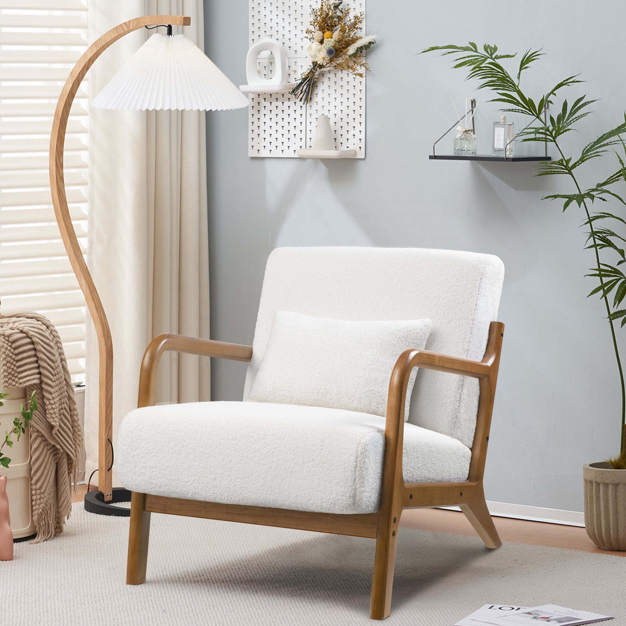 Chair For Living Room HULALA HOME Md-Century Modern Accent Char