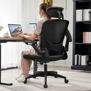 COOLHUT Office Chair Ergonomic Desk Chair, High Back Gaming Chair, Big and Tall Reclining Comfy Home Office Chair Lumbar Support Breathable Mesh Computer Chair Adjustable Armrests 400LBS, Black