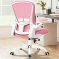 thumbnail image 1 of COOLHUT Office Chair, Ergonomic Desk Chair with Adjustable Lumbar Support, High Back Mesh Computer Chair with Flip-up Armrests-BIFMA Passed Task Chairs, Executive Chair for Home Office，Pink, 1 of 12