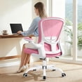 thumbnail image 1 of COOLHUT Office Chair, Ergonomic Desk Chair with Adjustable Lumbar Support, High Back Mesh Computer Chair with Flip-up Armrests-BIFMA Passed Task Chairs, Executive Chair for Home Office，Pink, 1 of 13