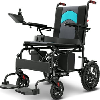 COOLHUT Electric Wheelchair 20+ Miles Travel Range, Portable Electric Wheelchair for Adults, Smart Motorized Lightweight Foldable Electric Wheelchair with 360° Joystick