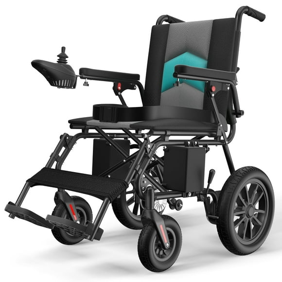 COOLHUT Electric Wheelchair, 20+ Miles Long-Range (350LBS) Lightweight Portable Electric Wheelchair for Adults, Smart Motorized Mobility Scooter with 360° Joystick, 8-Yeas Warranty
