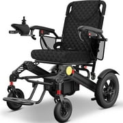 COOLHUT Electric Wheelchair 30+ Miles Long Travel Range, Foldable & Lightweight Motorized Wheelchair with Safety Features, 2 Lithium Battery, Ideal for Seniors & Travel