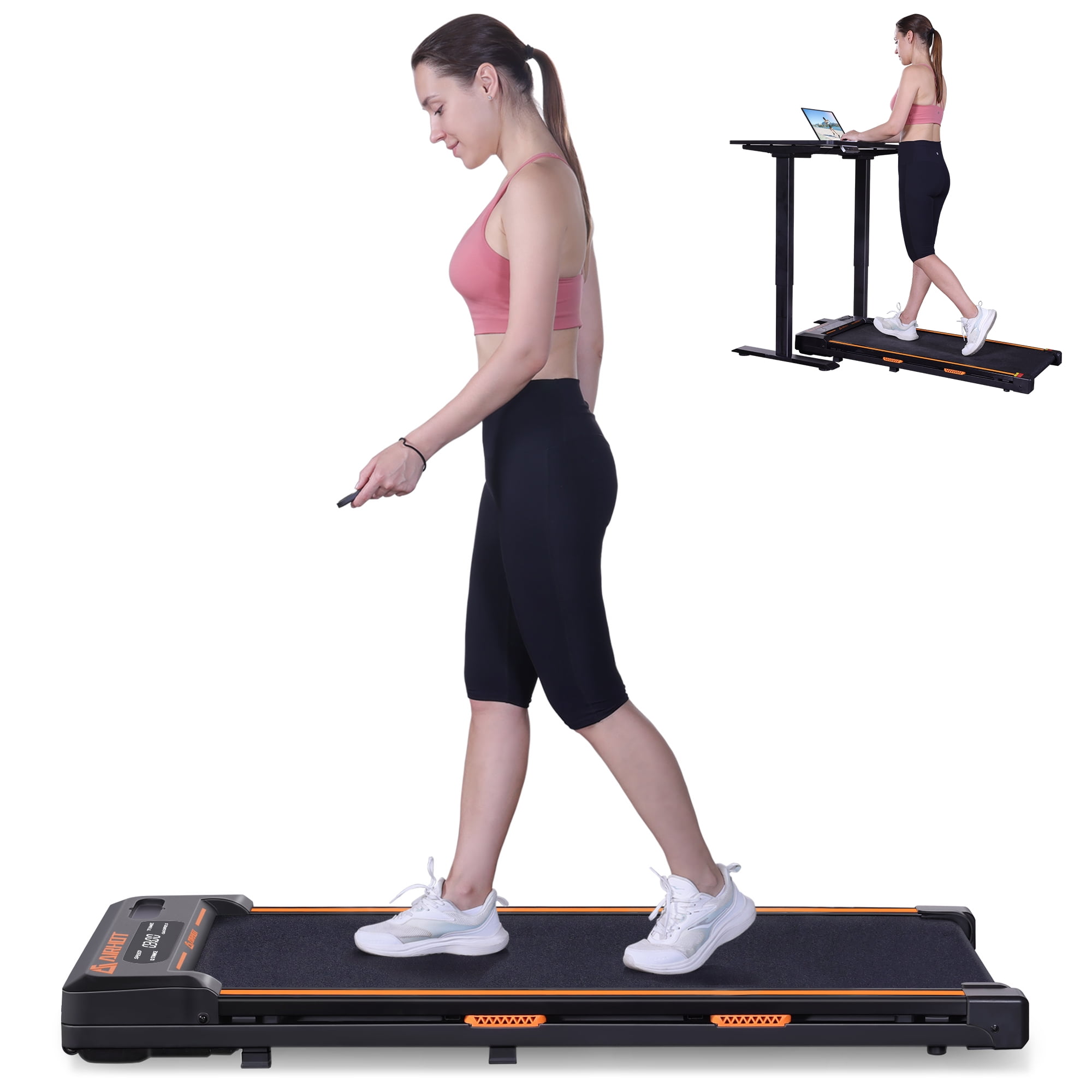CoolHut Under Desk Treadmill 2 in 1 Walking Pad for Walking and
