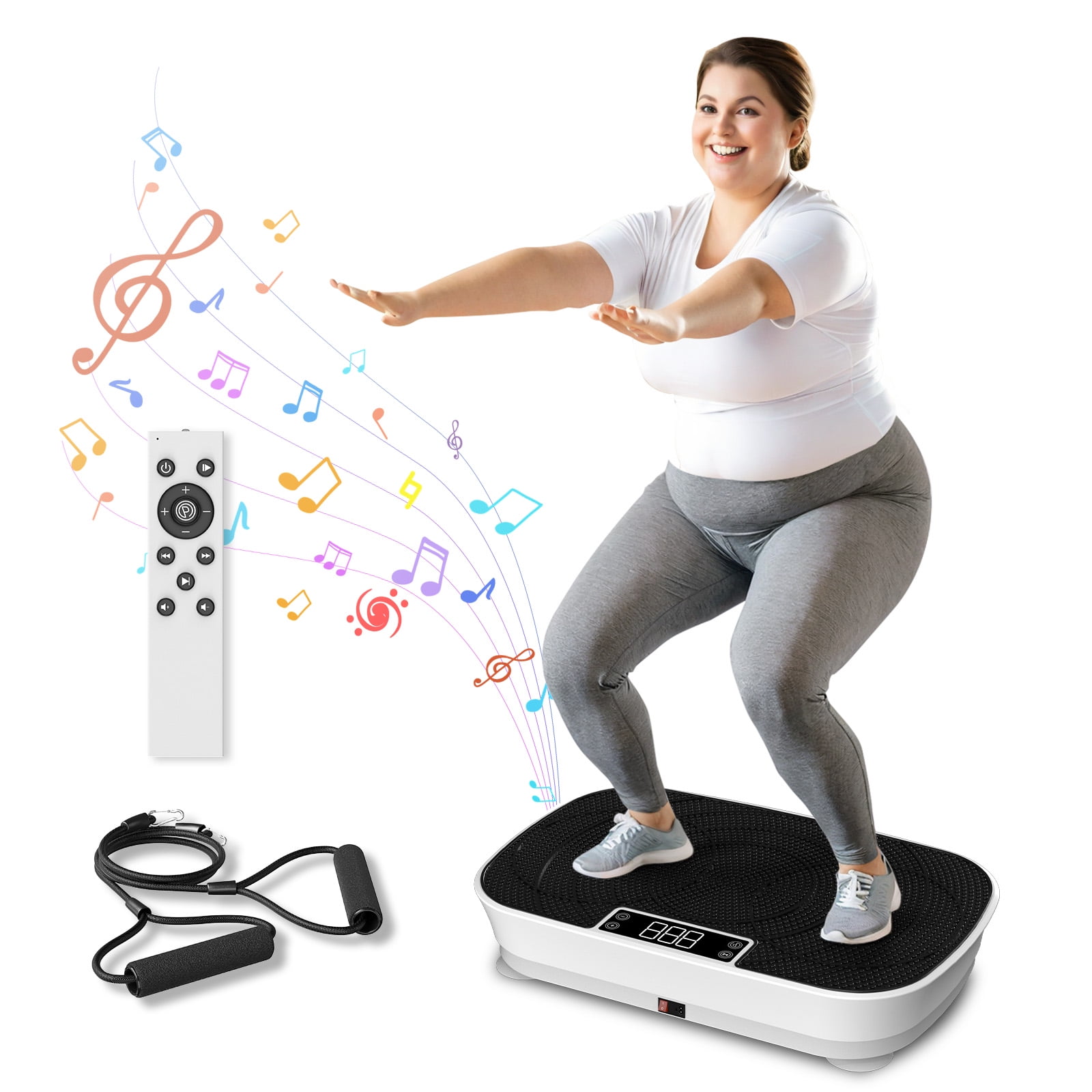 The Coupon deal of  CoolHut Vibration Plate Exercise Machine, Body Workout Wave Vibration Plate for Weight Loss, Shaping, Toning, Black
