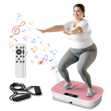 CoolHut Vibration Plate Exercise Machine, Body Workout Wave Vibration Plate for Weight Loss, Shaping, Toning, Pink