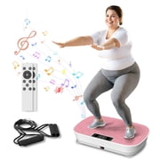 COOLHUT Vibration Plate Exercise Machine, Body Workout Wave Vibration Plate for Weight Loss, Shaping, Toning, Pink