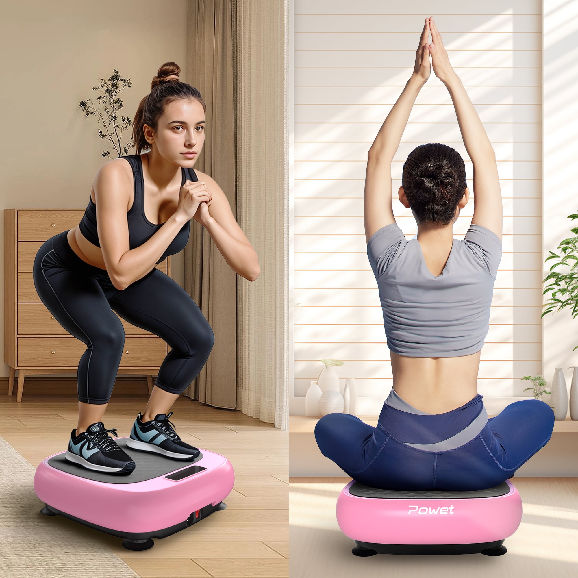 CoolHut Vibration Plate Exercise Machine, Mini Whole Body Workout Wave Vibration Plate with Loop Bands & Remote, Vibration Plate for Weight Loss, Shaping, Toning, Pink - Walmart.com CoolHut Vibration Plate Exercise Machine, Mini Whole Body Workout Wave Vibration Plate with Loop Bands & Remote, Vibration Plate for Weight Loss, Shaping, Toning, Pink - Walmart.com