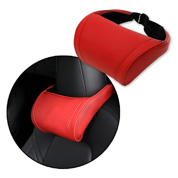 CoolKo Car Headrest Neck Pillow Support Memory Foam Ergonomic Design Accessory for Driving Seat Fatigue Relief Compatible with Tesla Model S X 3 Y & Cybertruck - 1 Piece