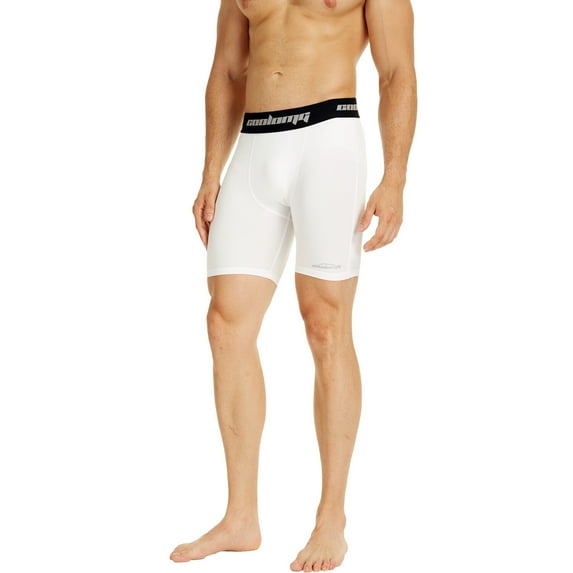 CoolOMG Men's Compression Shorts 6" Cool Dry Sport Tights Training Baselayer for Boys Youth