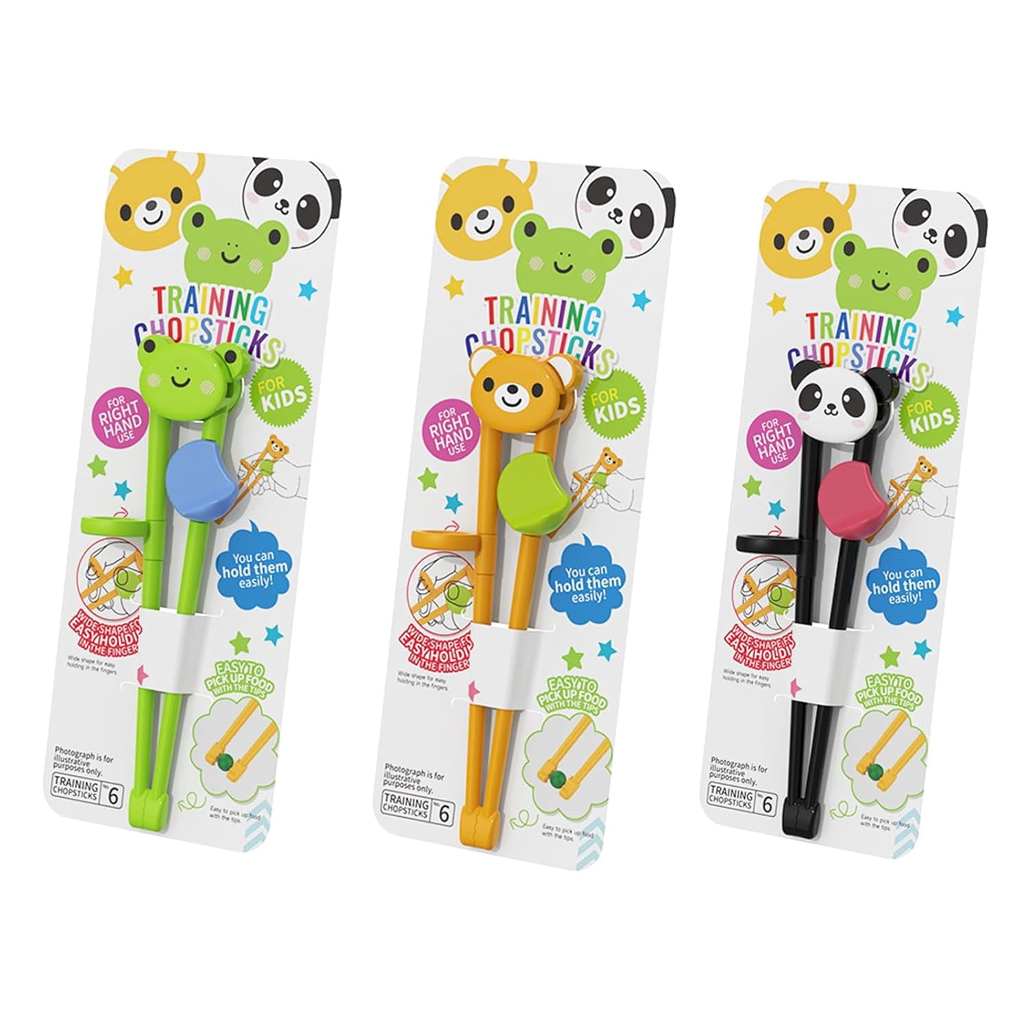 CoolShef 3 Pcs Training Chopsticks for Kids Learning Chop Stick for ...