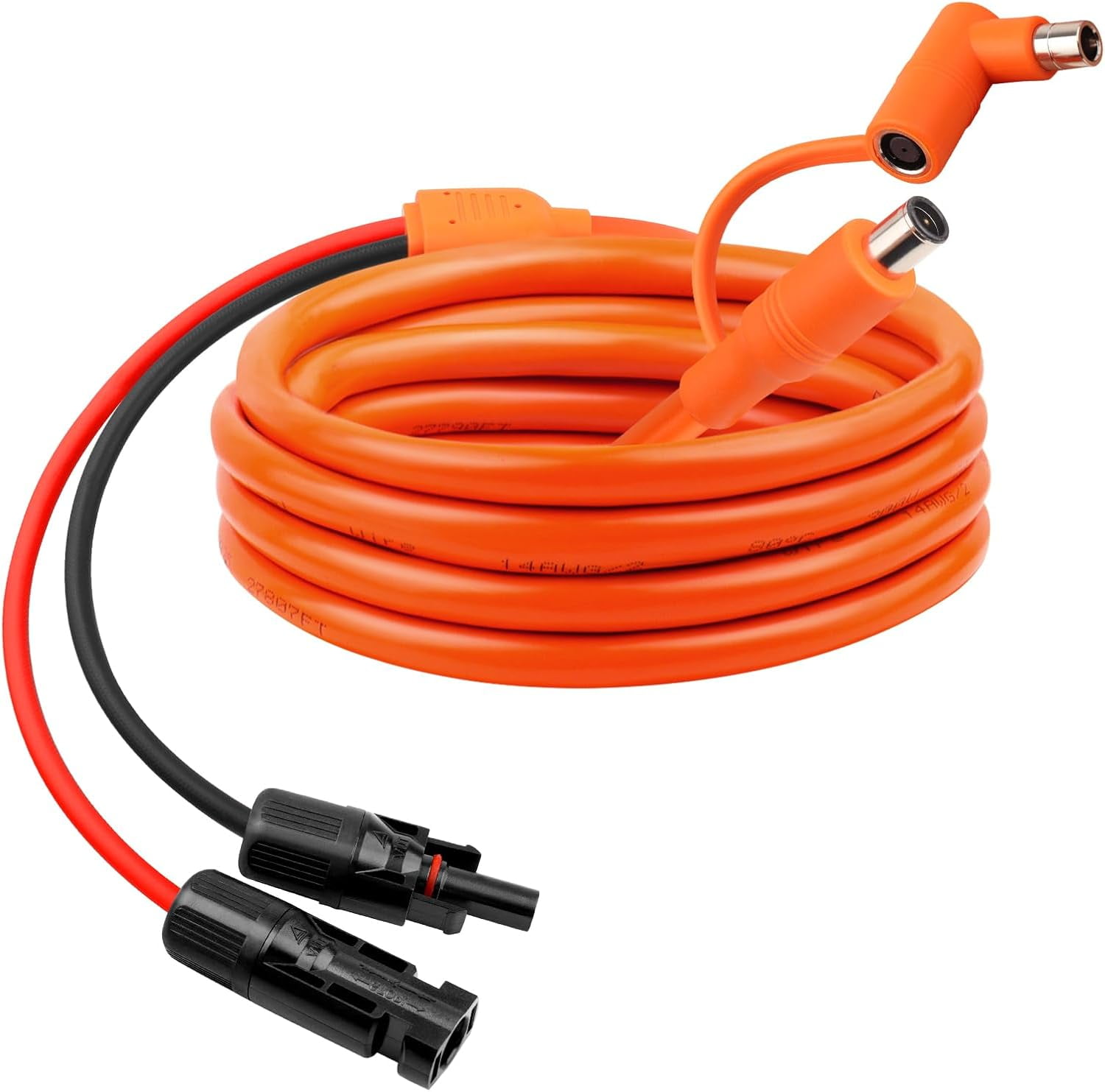 CoolStuff 10FT Solar Panel Connectors to DC 8mm Adapter Cable,12AWG+14AWG Solar Cable Cord with DC8020/7909,Compatible with Jackery, Anker,GZ Yeti,BLUETT Portable Power Statio,Solar Generator