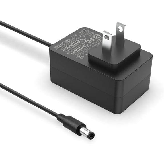 CoolStuff 12V 2A 24W Power Supply Cord for Breast Pump & Digital Piano, 5.5x2.5/2.1mm Tip Positive Barrel Plug, 4.9FT AC 100-240V Charger with Short Circuit Protection